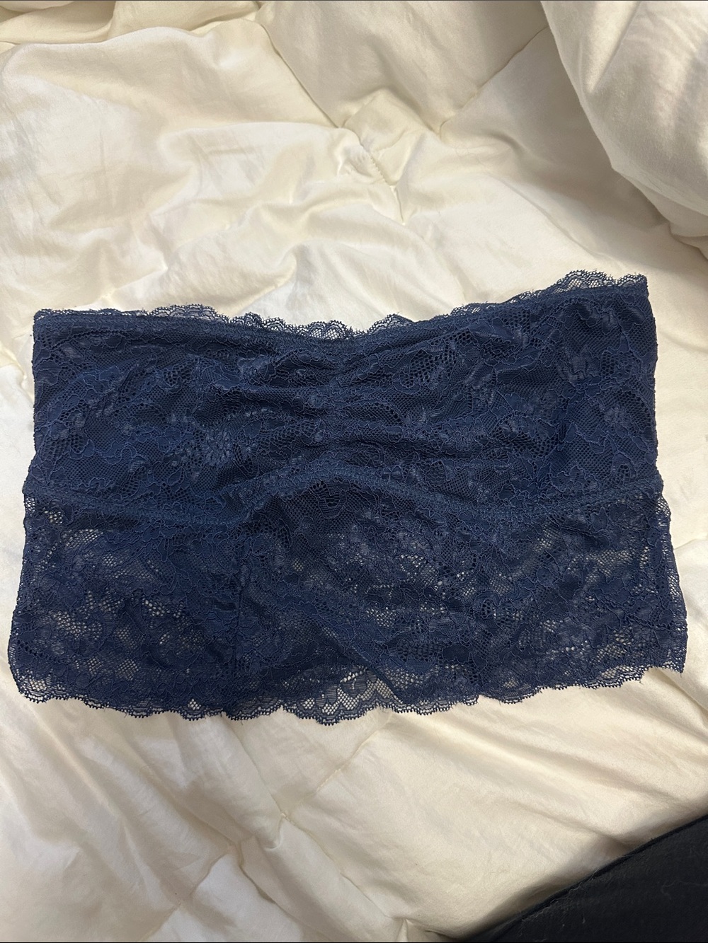 American Eagle Outfitters Lace Bandeau Bralette - Navy Blue